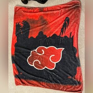 Black and Red throw blanket